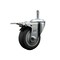 Service Caster 4'' Thermo Rubber Swivel 7/16'' Stem Caster with Total Lock Brake SCC-GRTTL20S414-TPRB-716138 - alternate 1